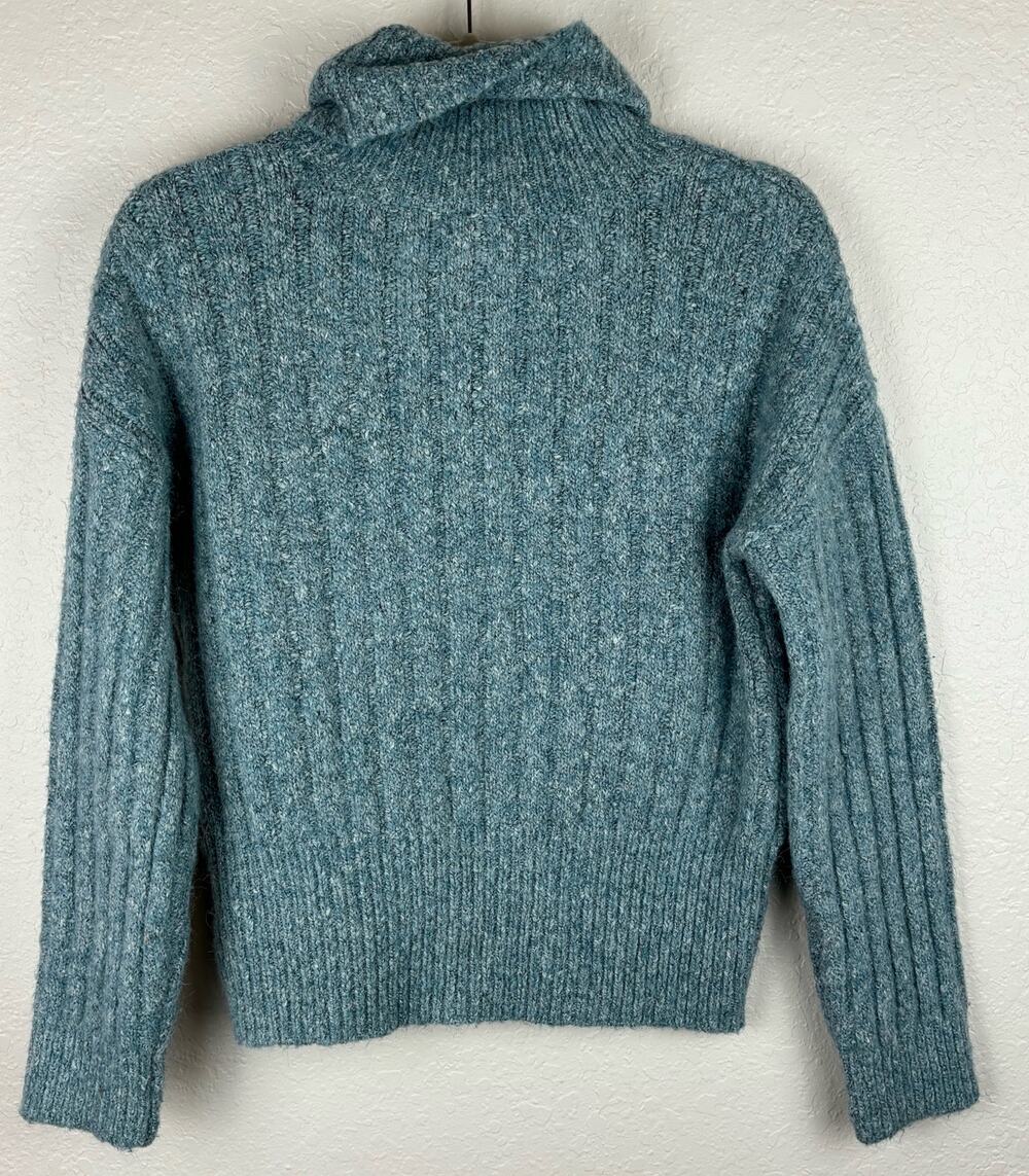 William Rast Aqua Marled Ribbed Sweater Size XS